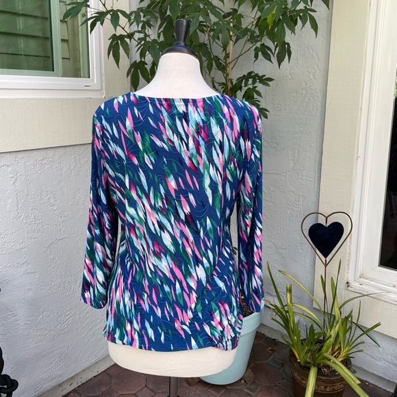 JM Collection | Women’s Printed 3/4 sleeve tunic | Size M | Worn once - Picture 4 of 6